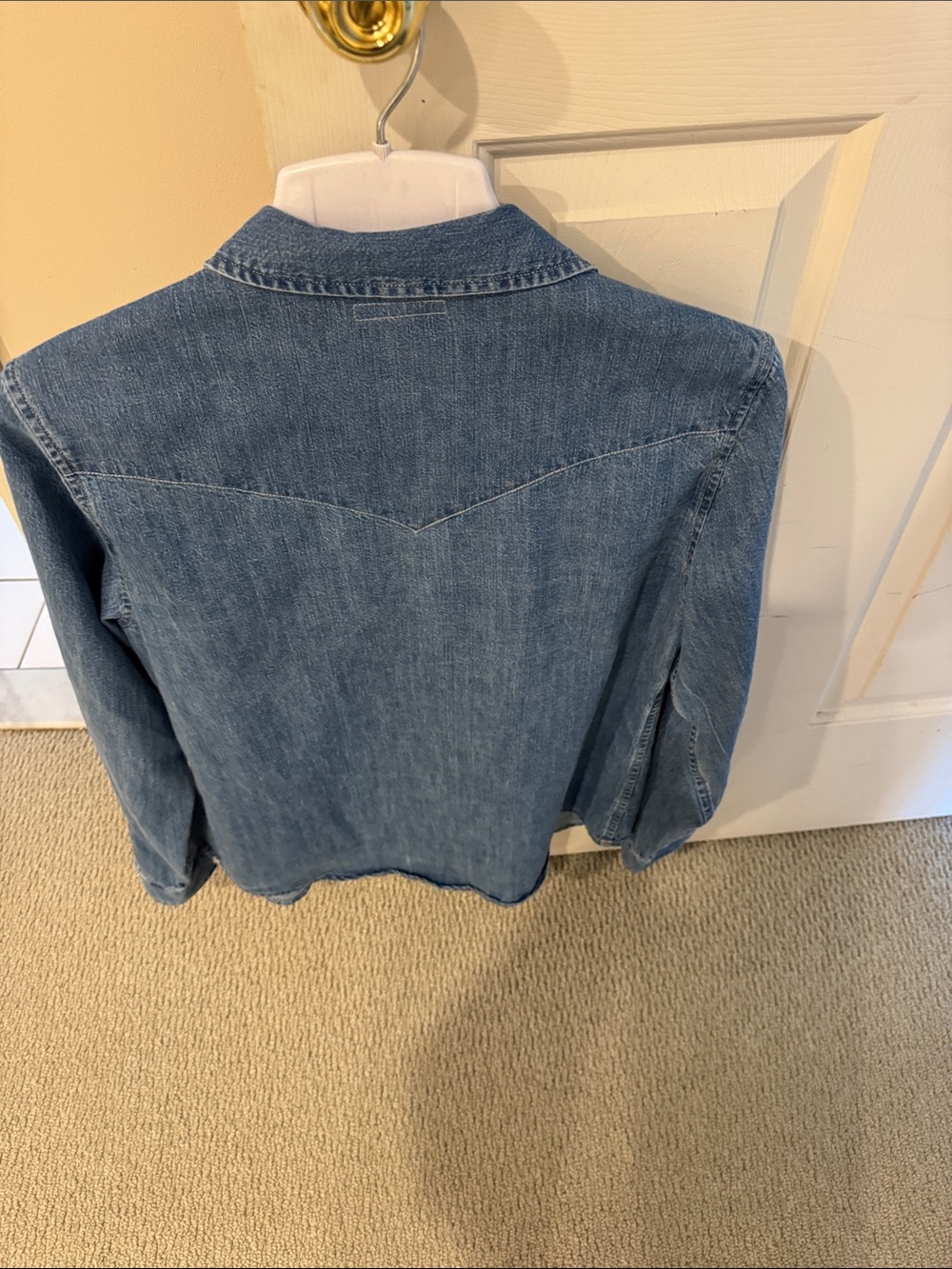 MOTHER Light Blue Denim Button-Down Shirt - Picture 9 of 9